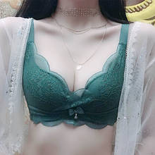 Womens Push Up Bras Lace Flower Bralette Sexy Lingerie Tops Un-Wire Brassiere Underwear Plus Size 30-40 A B C D Cup 2024 - buy cheap