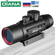 Mira telescópica para Rifle DIANA 4X33 verde y rojo de 11mm y 20mm para caza 2024 - compra barato