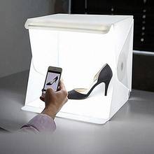 Mini caixa de luz de led portátil para fotografia, mesa de fotografia, caixa de luz para fotografia, tenda de estúdio, kit softbox para exibição de produtos 2024 - compre barato
