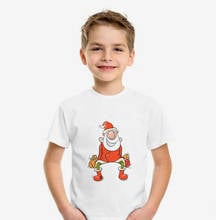 New Christmas In Summer Tshirt Kids Christmas Tree Reindeer Gift Girls Boys Christmas Shirt Simple Kawaii Cartoon Print T-shirt 2024 - buy cheap