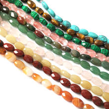 Natural Stone Column shape Faceted Beading Agates crystal Scattered beads For jewelry making DIY Necklace Bracelet Accessories 2024 - buy cheap