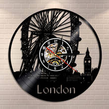 London Ferris Wheel Wall Decor Wall Watch London Eye Vinyl Record Wall Clock England Big Ben Decorative Modern Clock London Gift 2024 - buy cheap