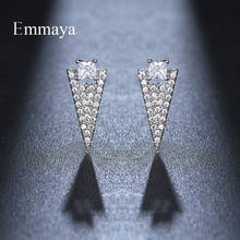 Серьги Emmaya геометрической формы женские, модные ювелирные украшения для невесты с фианитами класса ААА 2024 - купить недорого