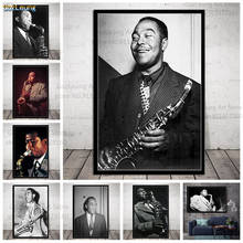 Charlie parker jazz saxofone músico cartaz da lona pintura quente fotos da arte da parede cartazes e impressões para a decoração de casa 2024 - compre barato