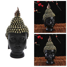 Resin Buddha Head Ornament Home Decor Buddha Figurine Statue 20cm Tall Buddhism Religious Sculpture 2024 - buy cheap