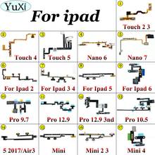 YuXi Para iPad Mini/touch 1 2 3 4 5/Nano 6 7 Power On Off Botão Volume controle do interruptor Cabo Flex Band para Pro 9.7 12.9 10.5 2024 - compre barato