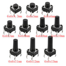 50Pcs 6x6mm PCB Panel Momentary Tactile Push Button Switch DIP 4Pin Tact Mini Push Button Switch 6*6*4.3/5/6/7/8/9/10/11/12/13mm 2024 - buy cheap