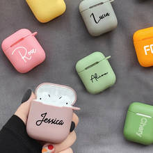 Funda personalizada con nombre/imagen para Airpods 2 Pro, funda para AirPod 1 de TPU, funda de Airpods de lujo, accesorios para auriculares personalizados 2024 - compra barato