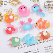 10-50Pcs Cute Marine Animal Flat Back Resin Color Accessories DIY Craft Supplies Phone Shell Patch Arts Material Kids Gift Toys 2024 - buy cheap