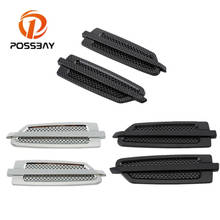 POSSBAY Universal Flow Vent Cover 3D Fender Decoration Car Air Flow Intake Grilles Hood Scoop Stickers Auto Bonnet Grille Vent 2024 - buy cheap