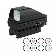 20mm trilho vermelho verde dot scope riflescope óptica tático airsoft 4 retículo ponto reflexo óptica vista holográfica espaço para a caça 2024 - compre barato