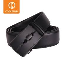 Coolerfire-Cinturón de cuero genuino de vaca para hombre, faja de lujo de alta calidad con hebilla automática, a la moda, ZD068 2024 - compra barato