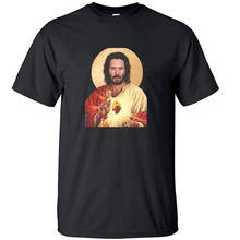 Брендовая футболка Keanu с изображением Иисуса Нормана креви, летние крутые тонированные футболки, Забавный уличный топ с коротким рукавом, Мужская футболка в стиле рок 2024 - купить недорого