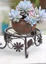 Iron Flower Stand  Pot Holder Ventilated   Two-piece Set Balcony Terrace   Plant Mat 2024 - buy cheap