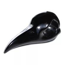 MOKAGY 90mm-100mm Hand Carved Obsidian Quartz Stone Crystal Crow Skulls 1pc 2024 - buy cheap