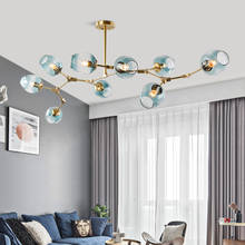 Modern Branching Bubble Pendant light Amber/Smoke/gray Glass pendant lamp 5/8/10 light Suspension light for living room bedroom 2024 - buy cheap