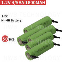 50 PCS/lot KX Original New 1.2V 4/5AA 1800mAh Ni-Mh 4/5 AA Ni Mh Rechargeable Battery With Pins Free Shipping 2024 - buy cheap