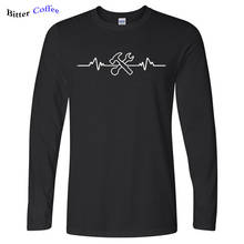 Hot Sale NEW Mechanic Tools Heartbeat MEN T-SHIRT Builder Birthday Gift Present Autumn Hot Casual Long Sleeve Print T Shirt 2024 - buy cheap