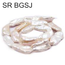 Envío Gratis 9x26mm barroca Biwa blanco Natural perla de agua dulce hallazgos cuentas hebra 15" 2024 - compra barato