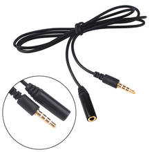 Cable de extensión de auriculares de Audio estéreo, 1M, 3,5mm, macho a hembra, 4 polos, blanco y negro, para aplicaciones de Audio generales, 2 uds. 2024 - compra barato