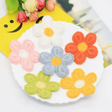 20Pcs/set 5.5cm flowers  Applique Clothing Embroidery Patch Fabric Sticker Iron On Sew On Patch Craft Sewing Repair Embroidered 2024 - buy cheap