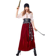 Halloween Deluxe Women Pirates of the Caribbean Costume Female Jack Sparrow Cosplay Fantasia Fancy Dress 2024 - buy cheap