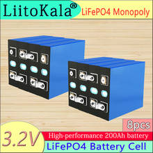 Liitokala-bateria recarregável, 3.2v, 200ah, 8 peças, bateria recarregável, 3.2v, 12v, 200ah, adequada para energia solar, vida longa, 3500 ciclos, sem taxas 2024 - compre barato