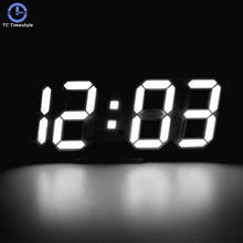 3D LED Digital Wall Clock Display Alarm Clocks Kitchen Office Table Desktop Wall Watch Modern Design 24 Or 12 Hour Display 2024 - buy cheap