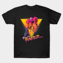 Camiseta de Space Bounty Hunter, camisa Metroid para videojuegos de Samus Aran Samus, videojuegos de los años 80, Neon Retro, Synthwave, Metroid 2024 - compra barato
