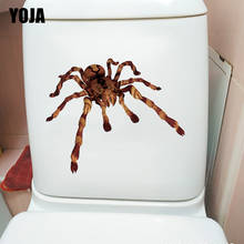 YOJA-Simulación de araña grande para decoración de pared de habitación de niños, pegatina de WC con personalidad, T1-2558 de inodoro, 24,7x20,6 CM 2024 - compra barato