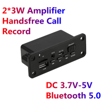 2*3w amplificador bluetooth 5.0 mp3 player, placa decodificadora, módulo de rádio fm, suporte fm tf usb aux, mãos livres, gravação de chamadas 2024 - compre barato