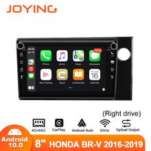 Joying 8" Android10 Car Radio for Honda BR-V 2016-2019 GPS Carplay 4G SIM 5GWiFi SPDIF DSP Subwoofer Android-auto Bluetooth DAB 2024 - buy cheap