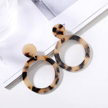 VIVILADY Bohemian Round Circle Drop Dangle Earrings Women Geometric Tortoise Shell Acrylic Statement Jewelry Brinco Bijoux Gifts 2024 - buy cheap