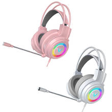 Gaming Headsets Gamer Headphones Surround Sound Stereo Wired Earphones USB Microphone Colourful Light PC Laptop Game Headset New 2024 - buy cheap