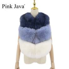 Jaqueta java qc8001 rosa, casaco de pele natural de raposa real, nova remessa, para inverno feminino, casaco de pele real, moda personalizada 2024 - compre barato