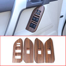 Embellecedor de marco de botón para ventana de coche, accesorio LHD para Toyota Land Cruiser Prado FJ150 150-2014, grano de madera de pino ABS, 4 Uds. 2024 - compra barato
