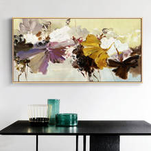 Abstracto moderno pintura da lona parede arte poster pintados à mão flores impressões sobre tela para sala de estar cuadros decoração casa 2024 - compre barato