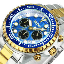BIDEN Gold Watch for Men Quartz Wristwatches Chronograph Business Mens Watches Top Brand Luxury Stainless Steel Strap Clock 2024 - buy cheap