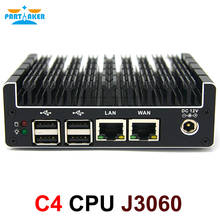 Partaker Firewall Micro Appliance Mini PC 2 LAN Port  Intel Dual Core J3060 CPU AES-NI 1*COM 2*HDMI 2*USB3.0 win 7 Linux minipc 2024 - buy cheap