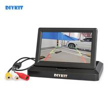 Diykit-monitor para carro com tela de lcd tft, tamanho 800x480, 5 polegadas, para câmera, dvd e vcr 2024 - compre barato