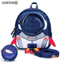 3D Детские креативные школьные сумки с ракетами, милый детский рюкзак с защитой от потери, школьный ранец для маленьких мальчиков и девочек, детские маленькие сумки 2024 - купить недорого