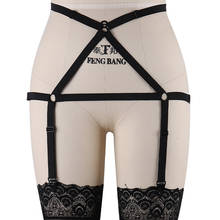 Medias para mujer, liguero Punk fetiche, arnés para piernas, baile en barra, Bondage, Sexy, liguero para el cuerpo 2024 - compra barato