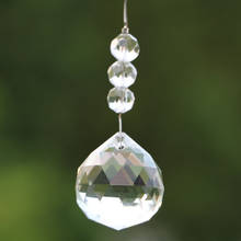 Pingente artesanal de bola de cristal para pendurar, decoração para casamento, casa, bola de cristal, pingente de fengshui, 1 peça 2024 - compre barato