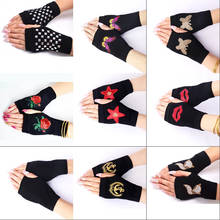 Black Sexy sweater gothic punk lady Disco dance costume party lace fingerless gloves free shipping 2024 - buy cheap