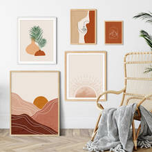 Tendência pintura abstrata de parede à prova de água, estilo boho e imagens de impressão artística para parede da sala, decoração de casa 2024 - compre barato