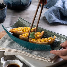 Plato de postre de Sushi de cerámica, vajilla de forma Irregular de arte japonés, Hotel y restaurante de Sushi de plato de ensalada, suministros de cocina 2024 - compra barato