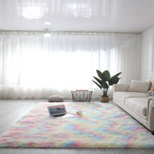 Colouorful-alfombras suaves y esponjosas de piel de oveja, moqueta moderna de lana de felpa para ventana de Bahía, alfombrillas antideslizantes para sala de estar 2024 - compra barato