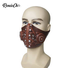 Reneecho Men Masquerade Masks Latex Gas Mask Steampunk Bandage Adult Death Mask Helmet for Halloween Costume 2024 - buy cheap