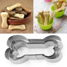 3pcs Dog Bone Shape Cookie Cutter Metal Biscuit Pastry Cake Baking Jelly Mould Bakeware Cookie Tools Kitchen Tools 2024 - buy cheap