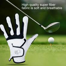 Guante de Golf para hombre, fibra Súper suave, microfibra transpirable, silicona, antideslizante, partículas de Golf, equipo de tela resistente al desgaste, T4X4 2024 - compra barato